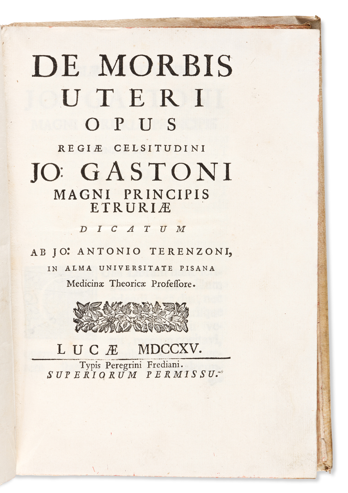Womens Health. Giovanni Antonio Terenzoni (1663-1746) De Morbis Uteri.